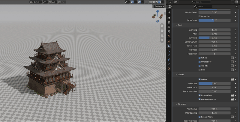 Changing the modifier inputs in Blender